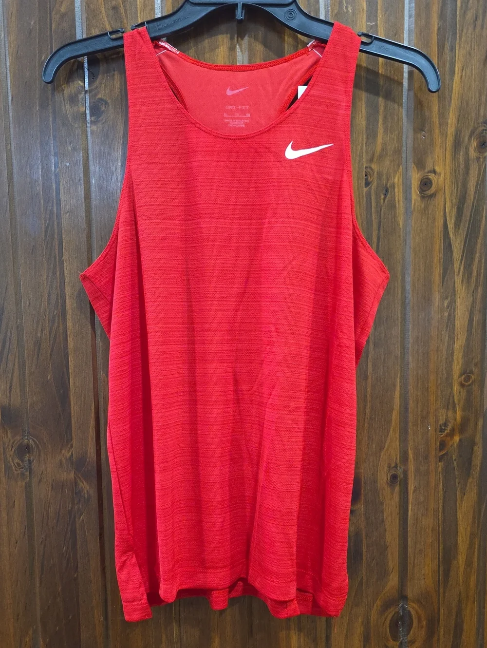 Nike Red Performance Tank with White Swoosh